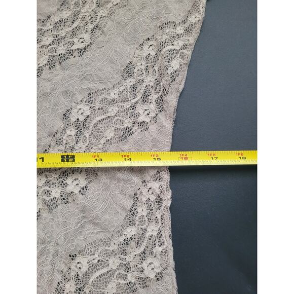 Vintage Y2K Vanity Lace Short Sleeve Top Size L Brown Forest Fairy Grunge Boho - Picture 7 of 8